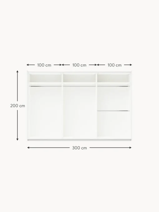 Armario Modular Charlotte, 3 Puertas Correderas (300 Cm), Diferentes Variantes