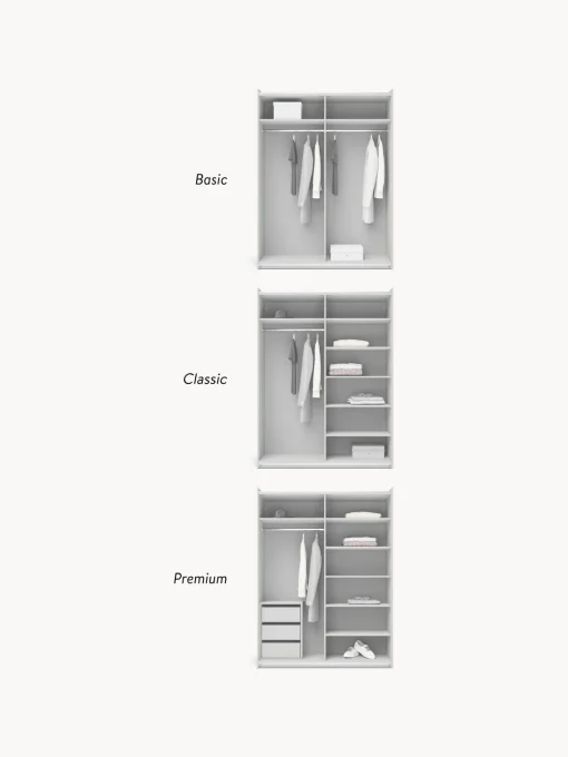 Armario Modular Charlotte, 2 Puertas Correderas (150 Cm), Diferentes Variantes