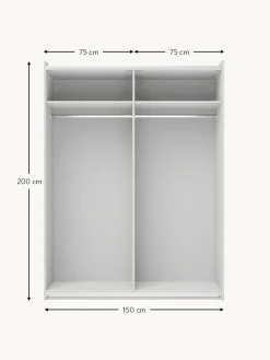 Armario Modular Charlotte, 2 Puertas Correderas (150 Cm), Diferentes Variantes