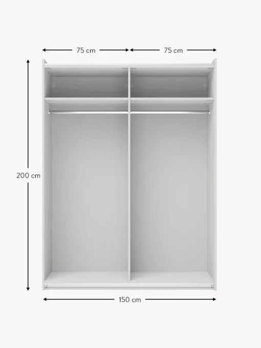 Armario Modular Charlotte, 2 Puertas Correderas (150 Cm), Diferentes Variantes