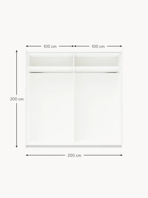 Armario Modular Leon, 2 Puertas Correderas (200 Cm), Diferentes Variantes