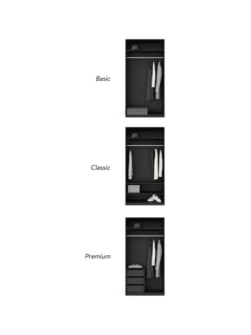 Armario Modular Leon, 2 Puertas (100 Cm), Diferentes Variantes