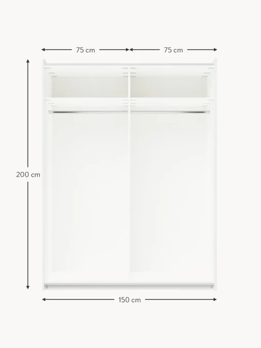 Armario Modular Simone, 2 Puertas Correderas (150 Cm), Diferentes Variantes