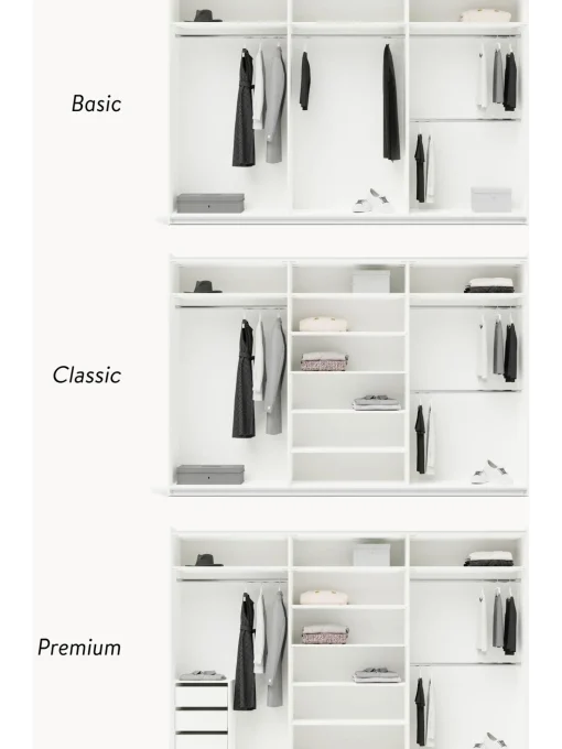Armario Modular Simone, 3 Puertas Correderas (300 Cm), Diferentes Variantes