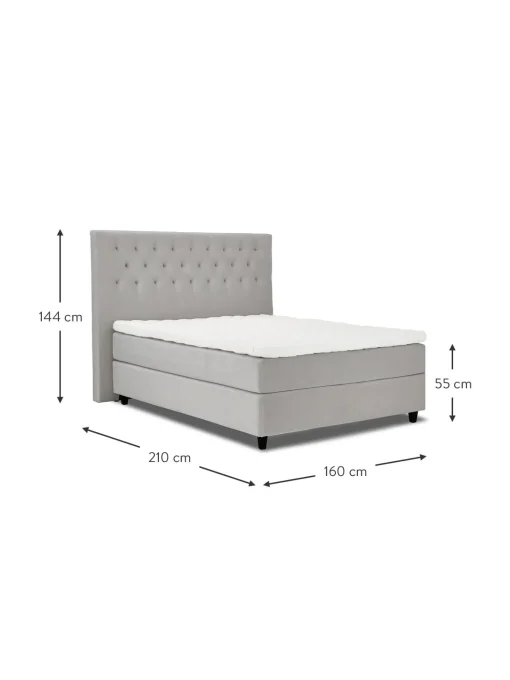 Cama Continental De Terciopelo Premium Pheobe