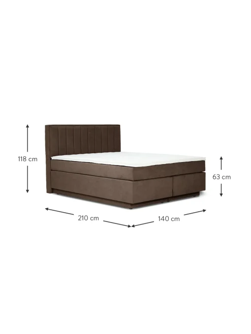 Cama Continental Livia, Con Espacio De Almacenamiento