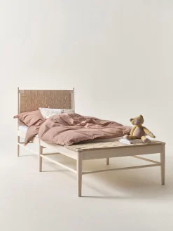 Cama De Madera Con Cabecero De Yute Kopenhamn