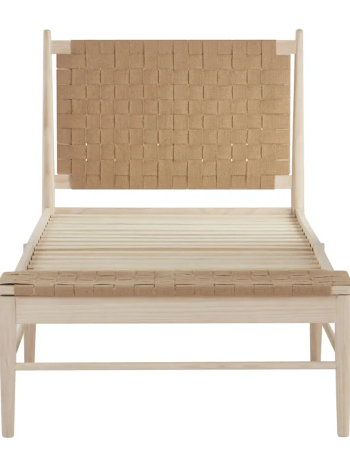 Cama De Madera Con Cabecero De Yute Kopenhamn