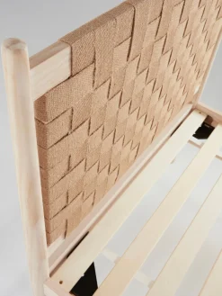 Cama De Madera Con Cabecero De Yute Kopenhamn