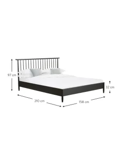 Cama De Madera De Pino Maciza Windsor, Con Cabecero