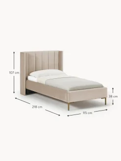 Cama Individual De Terciopelo Dusk