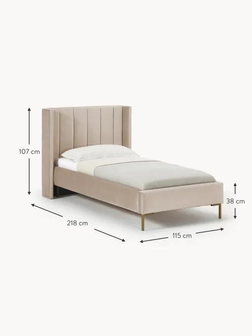Cama Individual De Terciopelo Dusk