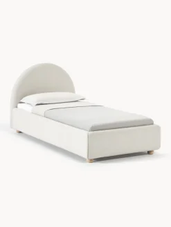 Cama Individual En Tejido Boucle Ebba, Con Espacio De Almacenamiento
