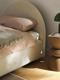 Cama Individual En Tejido Boucle Ebba, Con Espacio De Almacenamiento