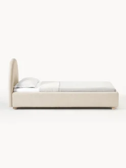 Cama Individual En Tejido Boucle Ebba, Con Espacio De Almacenamiento