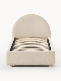 Cama Individual En Tejido Boucle Ebba, Con Espacio De Almacenamiento