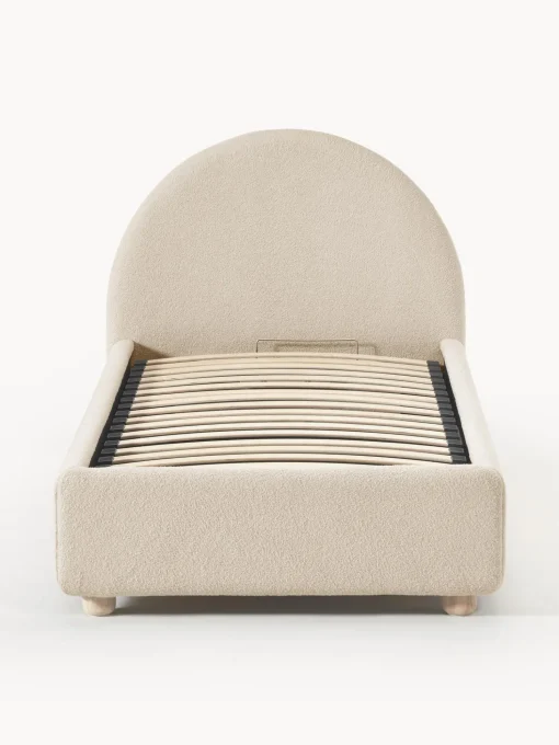 Cama Individual En Tejido Boucle Ebba, Con Espacio De Almacenamiento