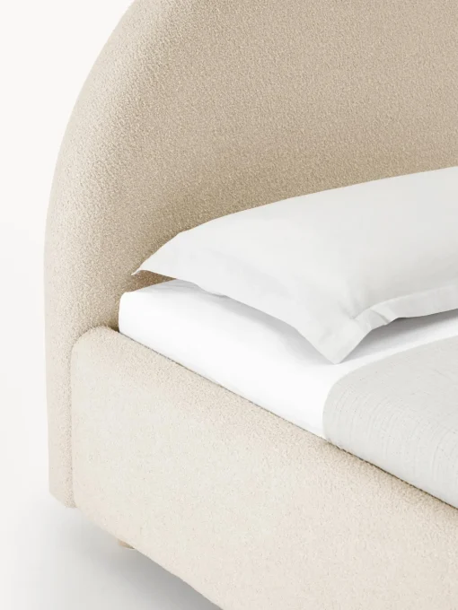 Cama Individual En Tejido Boucle Ebba, Con Espacio De Almacenamiento