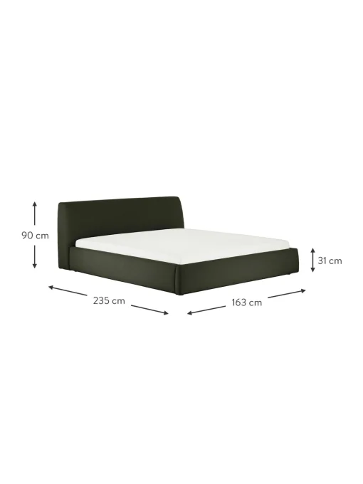 Cama Tapizada Cloud, Con Espacio De Almacenamiento