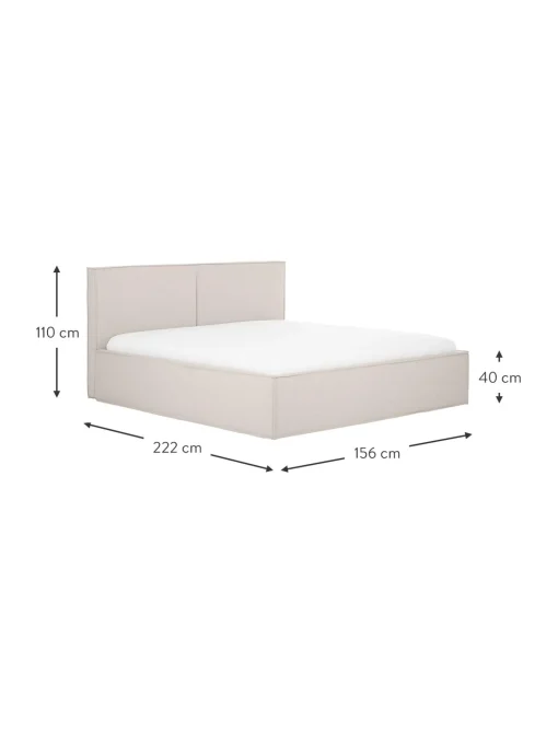 Cama Tapizada Dream, Con Espacio De Almacenamiento
