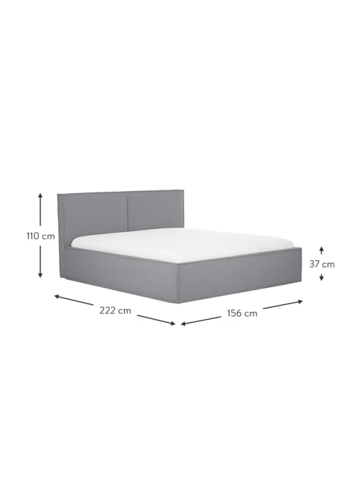 Cama Tapizada Dream, Con Espacio De Almacenamiento