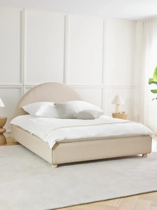 Cama Tapizada Ebba, Con Espacio De Almacenamiento