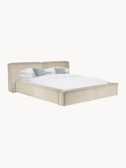 Cama Tapizada En Pana Lennon