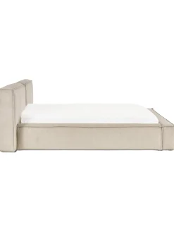 Cama Tapizada En Pana Lennon