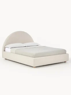Cama Tapizada En Tejido Boucle Ebba, Con Espacio De Almacenamiento
