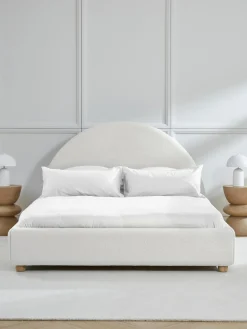 Cama Tapizada En Tejido Boucle Ebba, Con Espacio De Almacenamiento