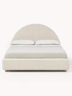 Cama Tapizada En Tejido Boucle Ebba, Con Espacio De Almacenamiento