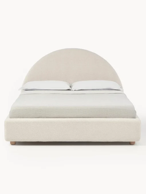 Cama Tapizada En Tejido Boucle Ebba, Con Espacio De Almacenamiento