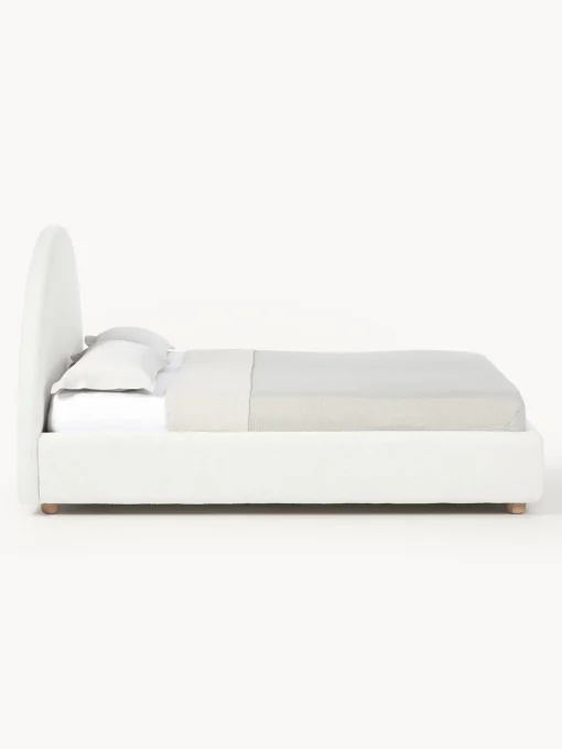 Cama Tapizada En Tejido Boucle Ebba, Con Espacio De Almacenamiento