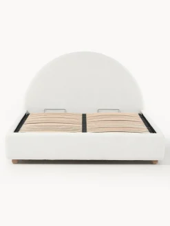 Cama Tapizada En Tejido Boucle Ebba, Con Espacio De Almacenamiento