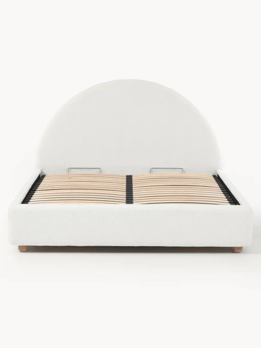 Cama Tapizada En Tejido Boucle Ebba, Con Espacio De Almacenamiento