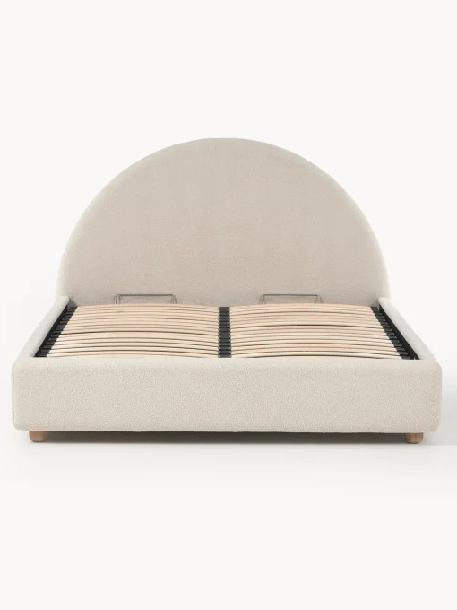 Cama Tapizada En Tejido Boucle Ebba, Con Espacio De Almacenamiento