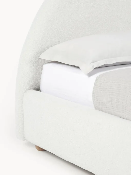 Cama Tapizada En Tejido Boucle Ebba, Con Espacio De Almacenamiento