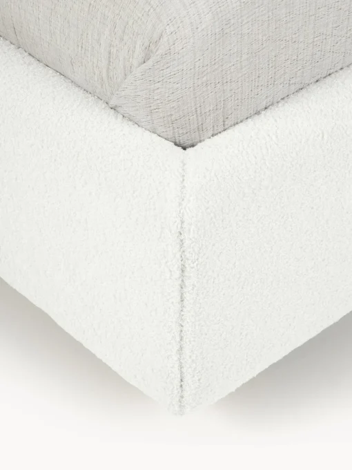 Cama Tapizada En Tejido Boucle Ebba, Con Espacio De Almacenamiento