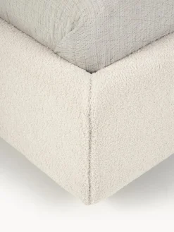 Cama Tapizada En Tejido Boucle Ebba, Con Espacio De Almacenamiento