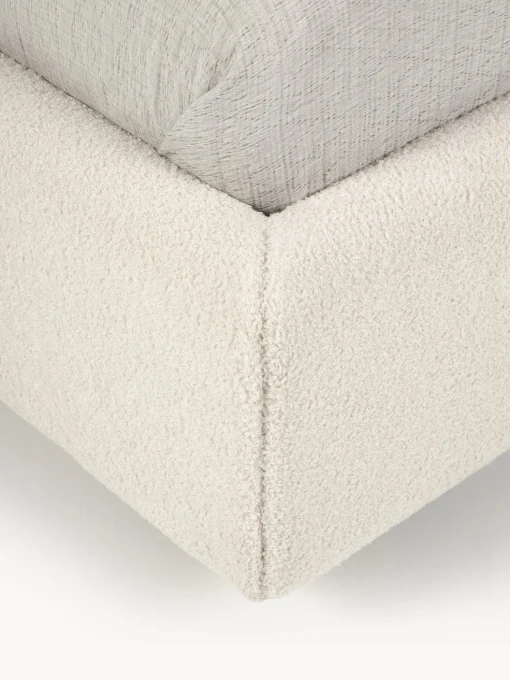 Cama Tapizada En Tejido Boucle Ebba, Con Espacio De Almacenamiento
