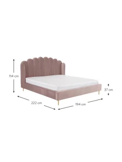 Cama Tapizada En Terciopelo Glamour