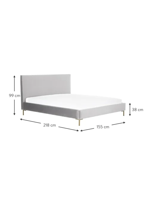 Cama Tapizada En Terciopelo Peace