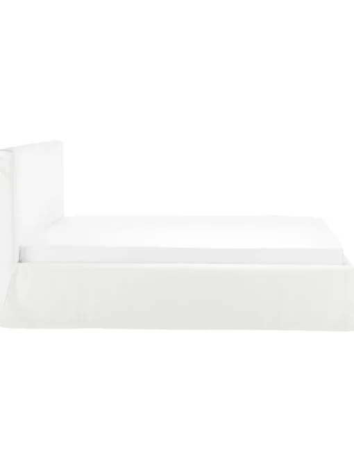 Cama Tapizada Feather, Con Espacio De Almacenamiento