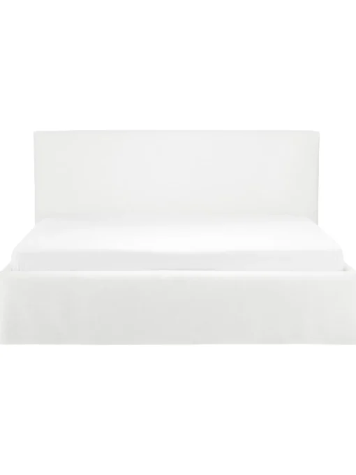Cama Tapizada Feather, Con Espacio De Almacenamiento