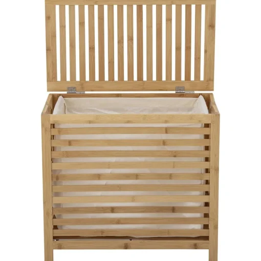 Cesta De Lavanderia De Bambu Con Bolsa De Tela Aden