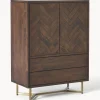Chiffonnier Con Cajones Y Puertas De Madera De Mango Maciza Luca