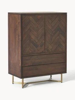 Chiffonnier Con Cajones Y Puertas De Madera De Mango Maciza Luca