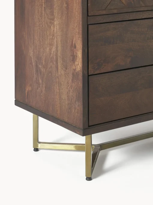 Chiffonnier Con Cajones Y Puertas De Madera De Mango Maciza Luca