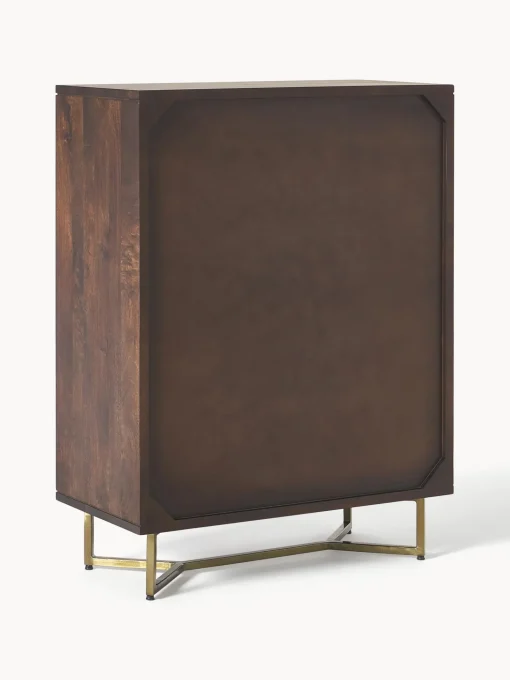 Chiffonnier Con Cajones Y Puertas De Madera De Mango Maciza Luca