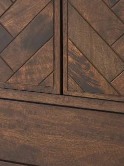 Chiffonnier Con Cajones Y Puertas De Madera De Mango Maciza Luca